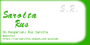 sarolta rus business card